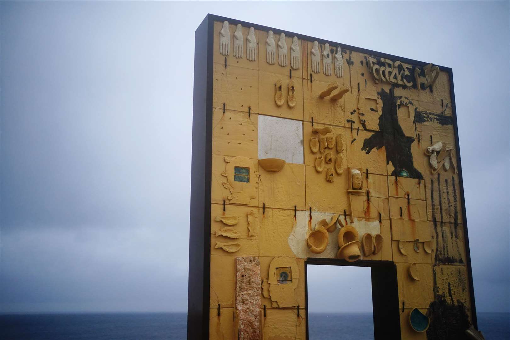 The Porta di Lampedusa memorial honours the migrants who have died while attempting to cross from North Africa to Europe in small boats (Victoria Jones/PA)